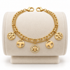 Dual Chain Dangling Charm Bracelet