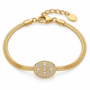Studded Circle Wiper Chain Bracelet