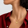 Gold Brick Studded Star Necklace
