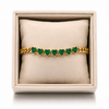 Emerald Heart Chain Link Bracelet