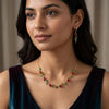 Ruby Tulip Necklace with Earrings