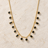 Black Rectangle Chime Necklace
