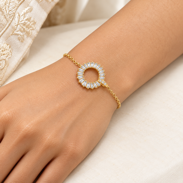 Halo Crystal Studded Bracelet