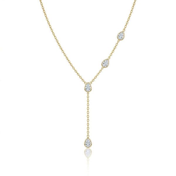 Tear Drop Side Necklace