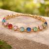 Multicolour Heart Glass Bracelet