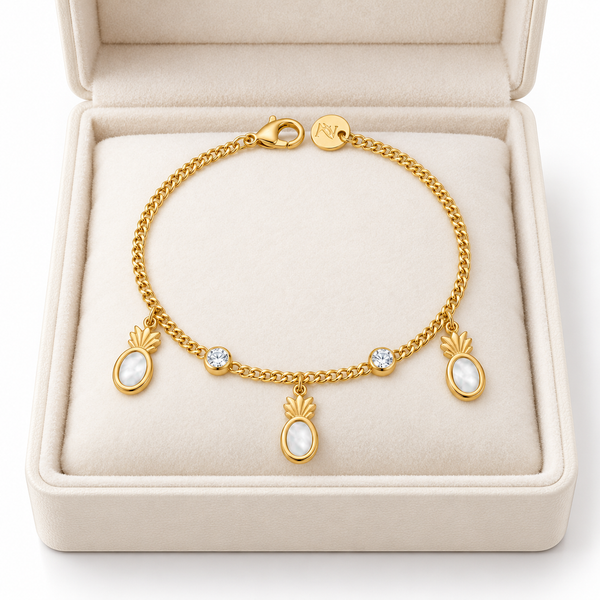White Pineapple Luxe Bracelet
