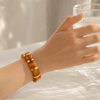 Resin Tube Stretchable Bracelet- Brown