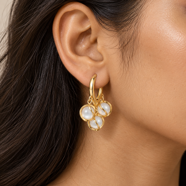 moonstone Tassel Earrings