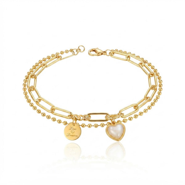 Link Ball Chain charm Bracelet