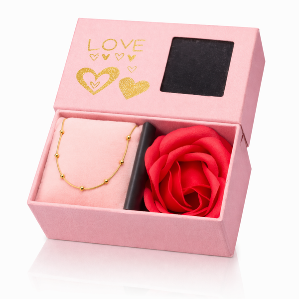Dainty satellite neckchain with Rose box