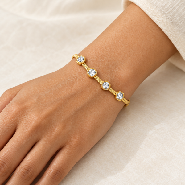 Oval Crystal Wiper Bracelet