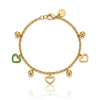 Halo Heart Charms Bracelet