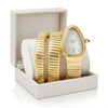 White Dial Gold Serpent Watch