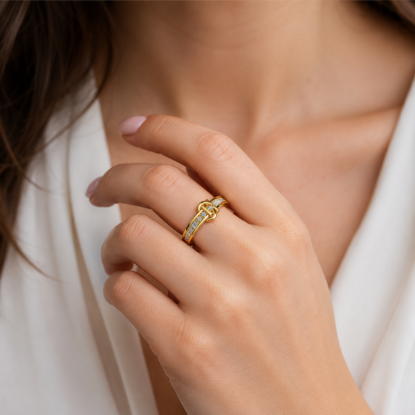 Buckle Studded Ring