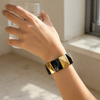 Marble Pattern Acrylic Bangle - Black