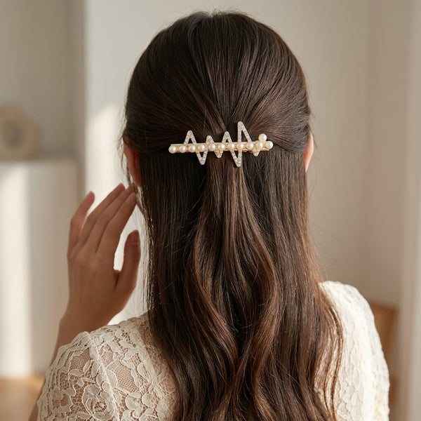 Stardust Rhythm Rhinestone Hair Clip hair barrette shown with Fix My Hairs gift packaging