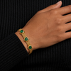Emerald Heart Mesh Chain Bracelet