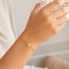 Textured Gold Heart Bracelet