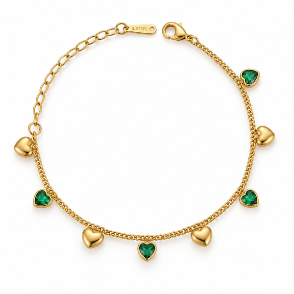 Emerald Heart Bracelet