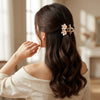 White Petals Mini Hair Claw hair claw clip – alternate angle