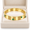 Emerald Crystal Broad Bracelet