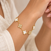 White Crystal Alt Clover Bracelet