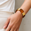 Marbel Pattern Acrylic Bracelet - Brown