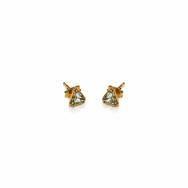 Tri Crown Charm Necklace with Earrings