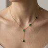 Emerald Side Drop Necklace