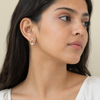 Pearl cross path Earring