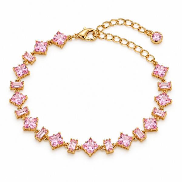 Blush Pink Crystal Bracelet- DR