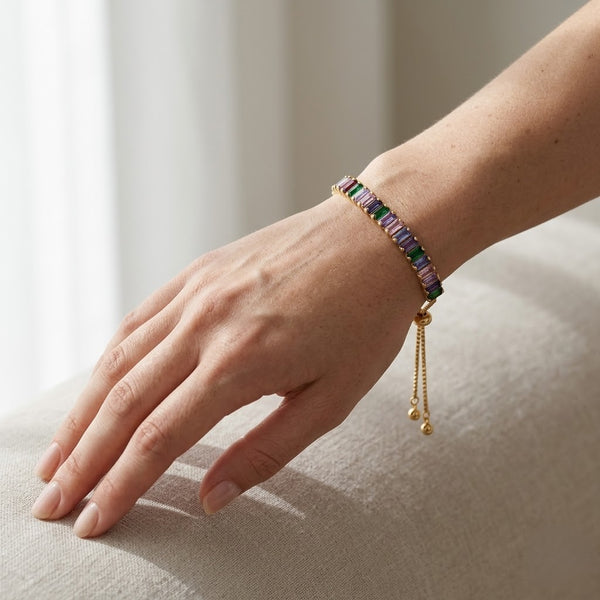 Multicolour Tennis Adjustable Bracelet