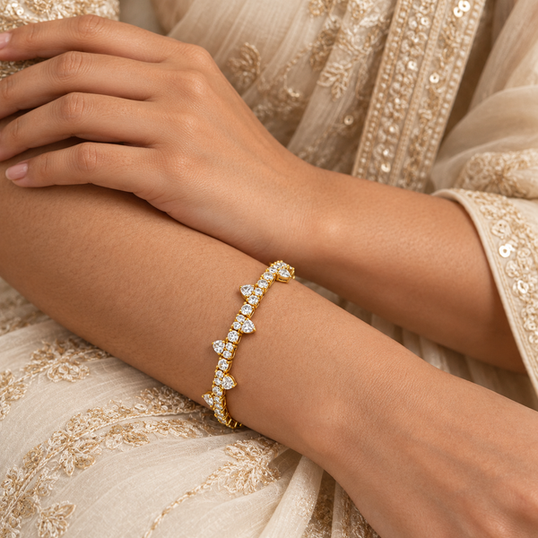 Luxe Teardrop Stud Bracelet