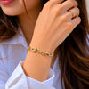 Cube Studded Link Bracelet