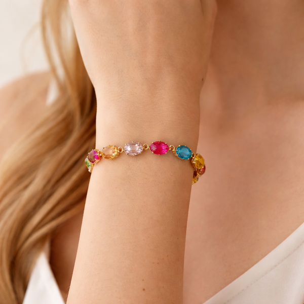 Rainbow Radiance Crystal Bracelet