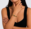 Emerald Heart Mesh Chain Bracelet
