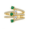 Emerald Star Cluster Ring