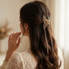 Rhinestone Tassel Leaf Hair Claw hair claw clip shown with Fix My Hairs gift packaging