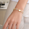 Hexa Alt Studded Link Bracelet