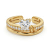 Crown Stone Cross Ring