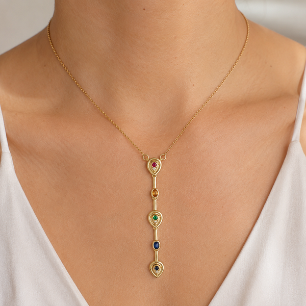 Vintage Gold Drop Necklace