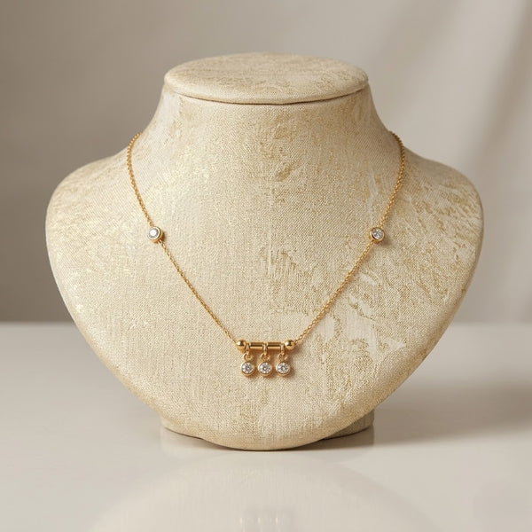 Crystal Charm Dangle Necklace