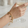 Leaf Charm Dual Link Bracelet