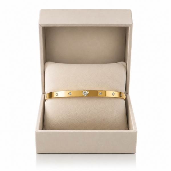 Heart Circle Studded Bracelet