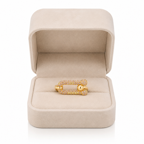 Studded Luxe Link Ring