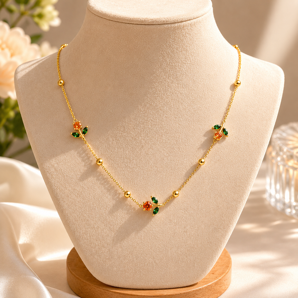 Dainty Delicate Tulip Necklace