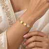 Minimal Studded Gold Coin Bracelet