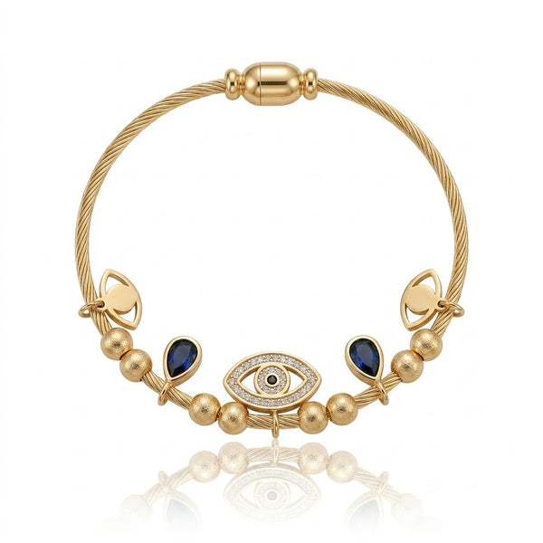 Evil Eye Dangle Charm Bracelet