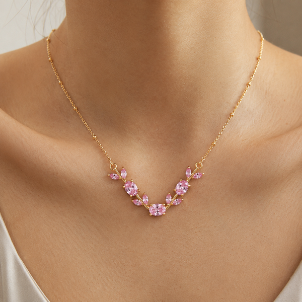 Aurora Blush Tulip Necklace