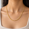 Barrel Beads Gold Chain